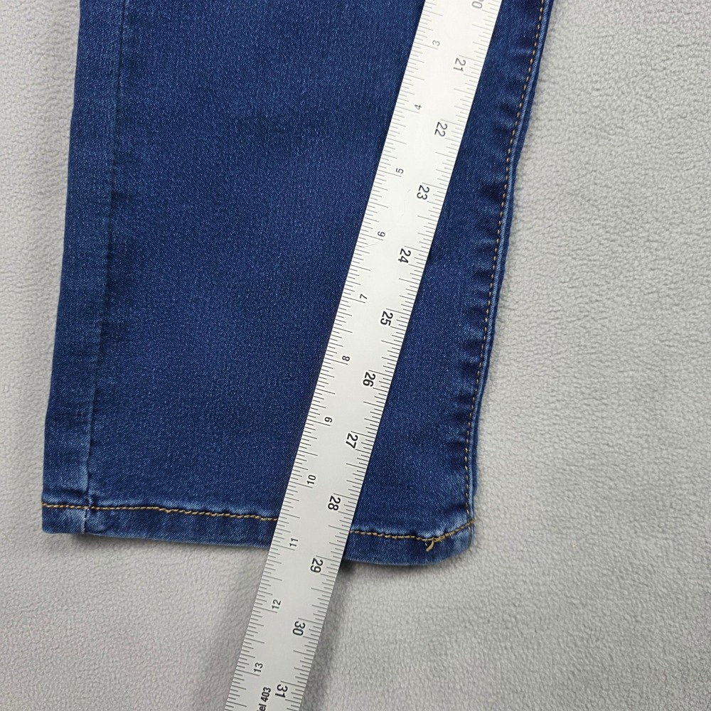 Angels Jeans Women 10 Blue Straight Everluxe Lift Straight Stretch Dark Wash - Picture 3 of 10